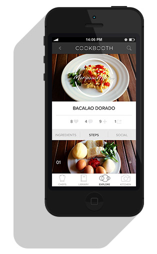 iPhone With Cookbooth App