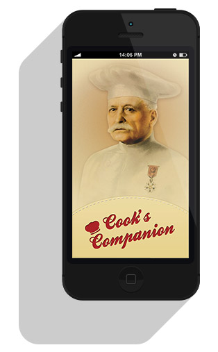 iPhone With Escoffier Cook's Companion App