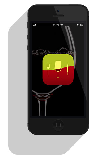 iPhone With Pocket Wine Pairing App